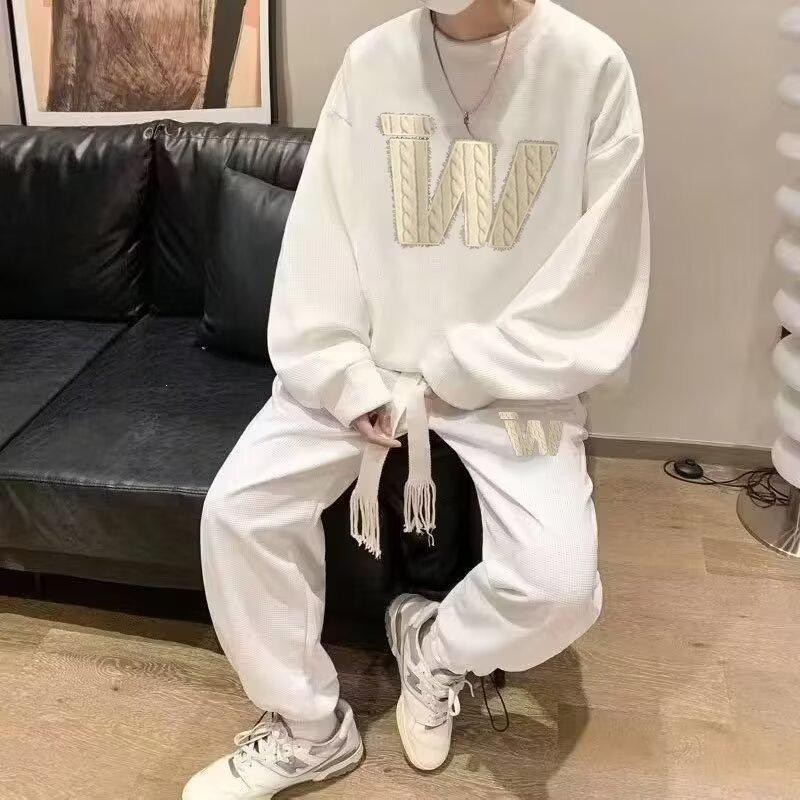 Harajuku Trendy Men's Sporty Casual Set: Fashionable Loose Hoodie & Pants Two-Piece