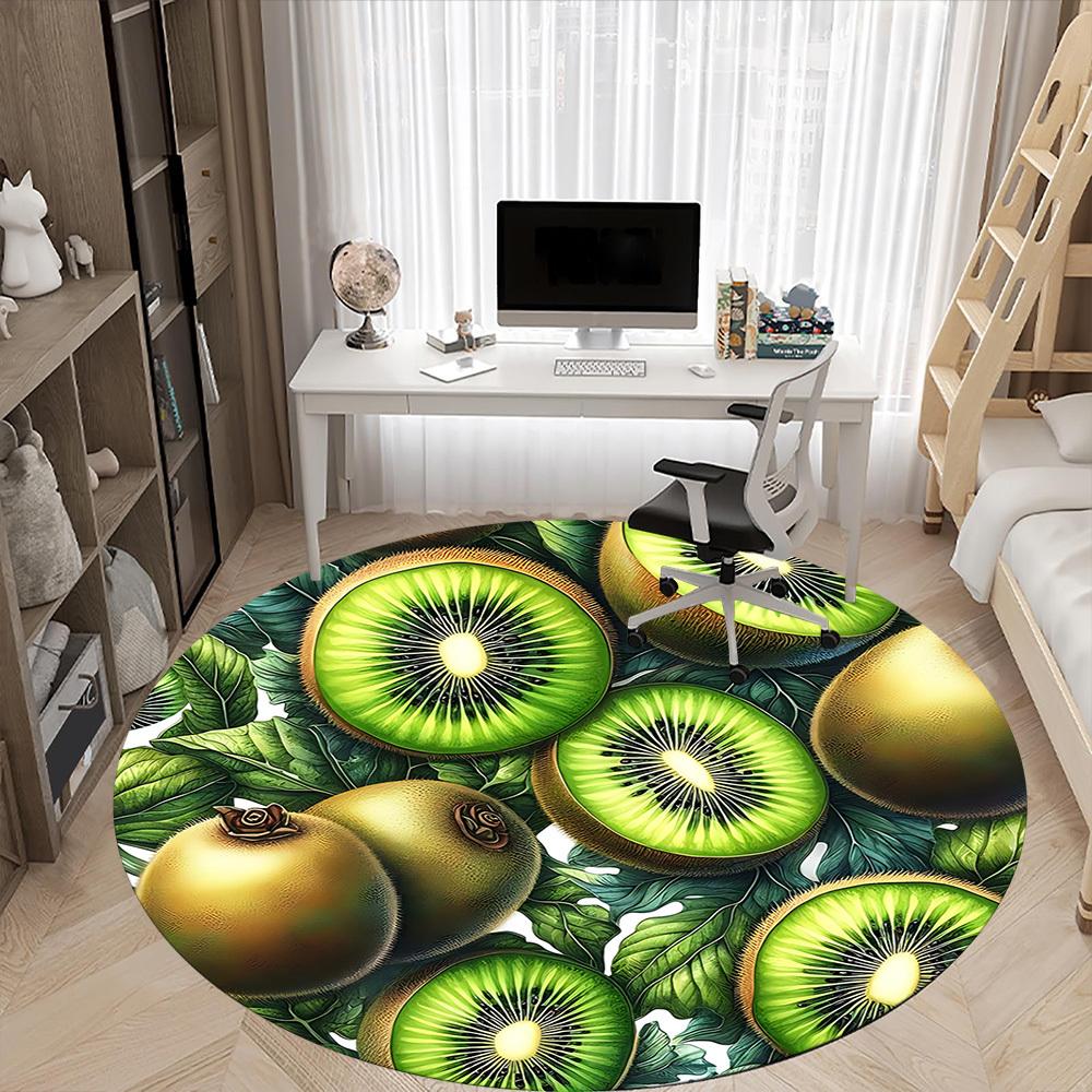 1pc Kiwi Fruits Chair Carpet for Office, Perfect for Office, Holiday Party Decoration Choice yy260314020