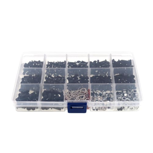 500PCS Universal RC Car Screw Kit with Hardware Fasteners for Axial, Redcat, HPI, Arrma, Losi, 1/8, 1/10, 1/12, 1/16 Scale RC Cars, Trucks, and Crawle