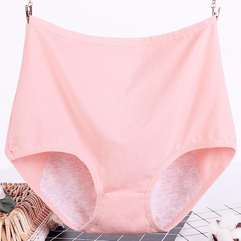 Трусики для менструации с высокой талией для женщин Нижнее белье для менструации Хлопковые менструальные трусы больших размеров