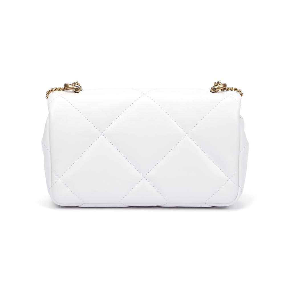 Tory Burch Kira Chain Shoulder Bag Flap Closure Napa Leather Crossbody Mini Women bags White 154710-100