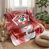 Southampton FC Custom Name Text Flannel Blanket Soccer Logo Personalized Fleece Throw Blanket Special Gift For Sofa Bedroom Home