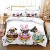Cartoon Dog King Queen Duvet Cover Lovely Illustrated Pet Puppy Bedding Set Animal Quilt Cover 2/3pcs Polyester Comforter Cover