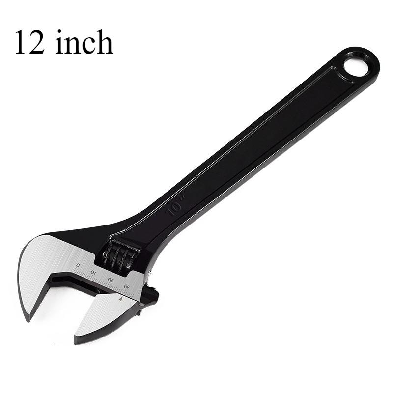 Набор разводных ключей 6/ 8 /10 /12 дюймов с регулировкой, коррозионностойкое покрытие из черного оксида для автомобильных, сантехнических и бытовых ремонтных работ