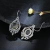 Серебряные ретро серьги из натурального лабрадорита для женщин, овальные, 8x10 мм, камень, винтажные подарочные серьги-гвоздики для вечеринки, оптовая продажа ювелирных изделий