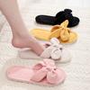 Women's Sweet BowKnot Slides Autumn Winter Warm Home Slippers EVA Super Light Non Slip Carpet Shoes Indoor Soft Sole Silent Shoe
