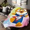 Cartoon Cute P Po R Roro Blanket For Sofa Office Bed Plane Travel Sleep Read Relax Camping Soft And Warm