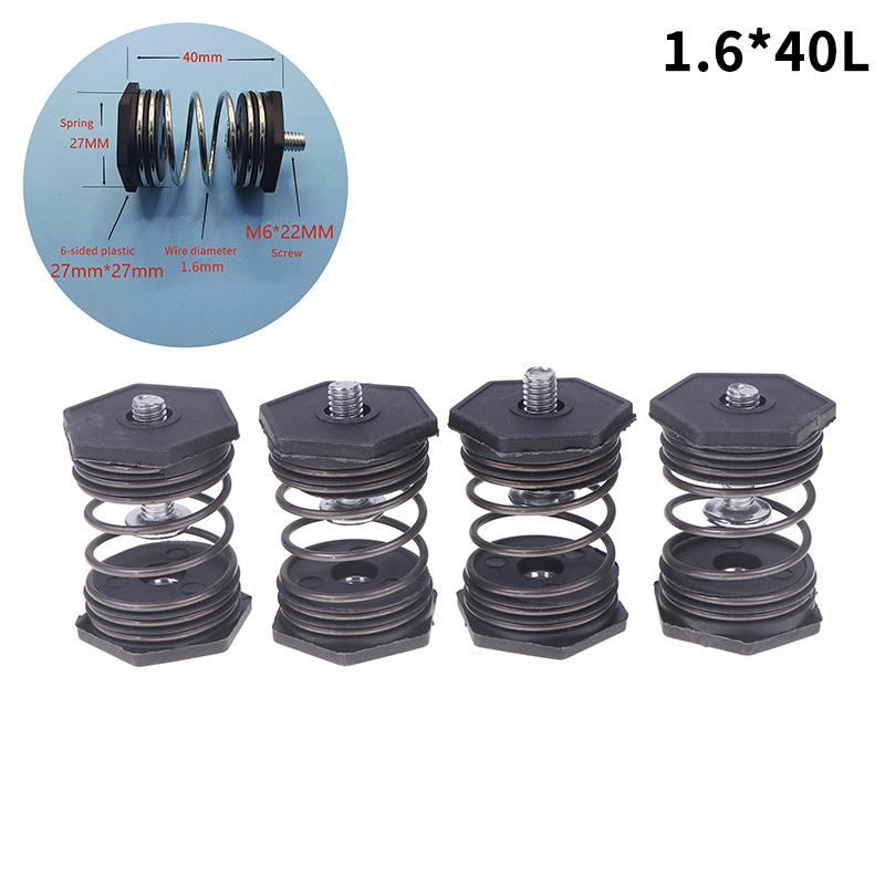 4 PCS 40/50mm Air Pump Shockproof Compression Springs - Damping Spring Seat and M6 Spring Pads for Oxygen Concentrator