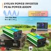 8000 Watt (Peak) 12V To 230V 4000 Watt Rated Pure Sine Wave Power Inverter European/Universal for Camping, Home Off-Grid Solar Systems