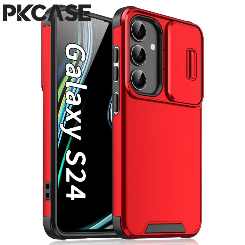 PKCASE Чехол с раздвижным окном для Samsung S25 S24 S23 FE S22 Note 10 Plus 20 Ultra A56 A36 A16 A06 A54 A55 A35 A25 A15 A05 Чехол