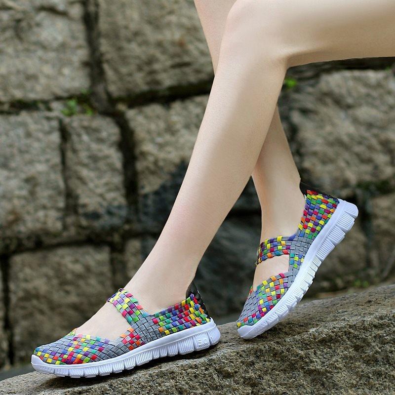 Туфли с неглубоким носком, новые женские туфли на все четыре сезона, ручная работа, повседневные женские туфли для мам