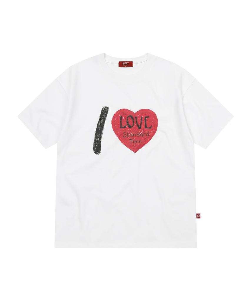 S'EST I Love Logo T-Shirts White