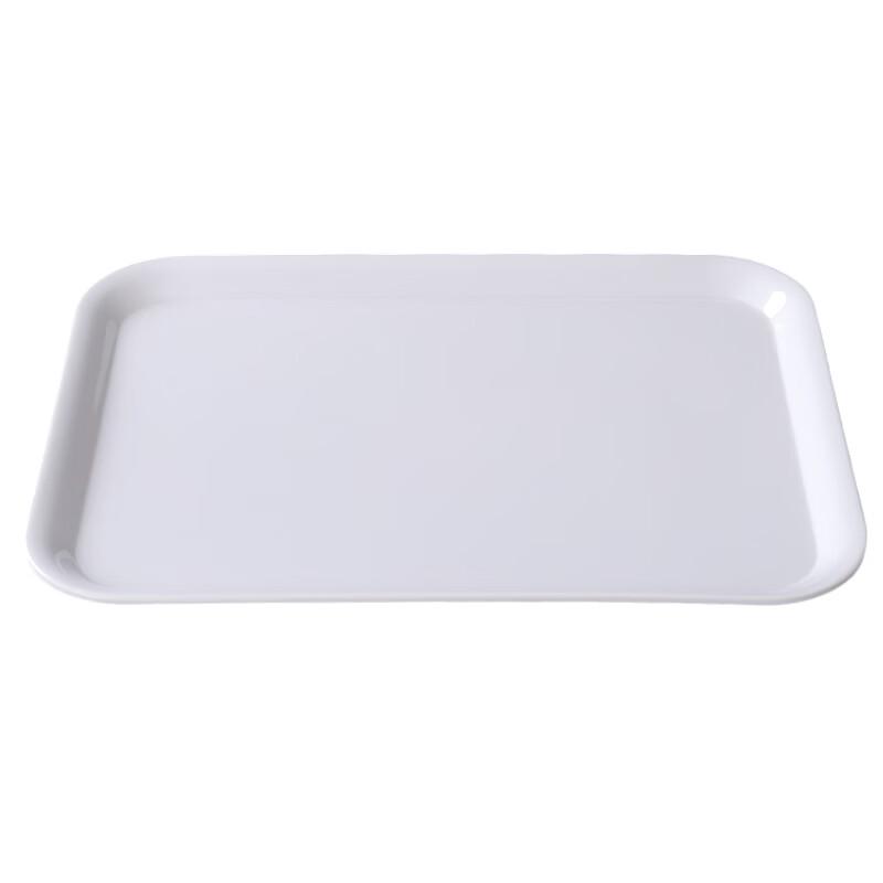 White Melamine Rectangular Serving Tray