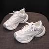 Mesh Sneakers Women's 2025 New Spring and Summer Heightening Platform Dad Shoes Running Shock Absorption Lightweight Casual Shoes