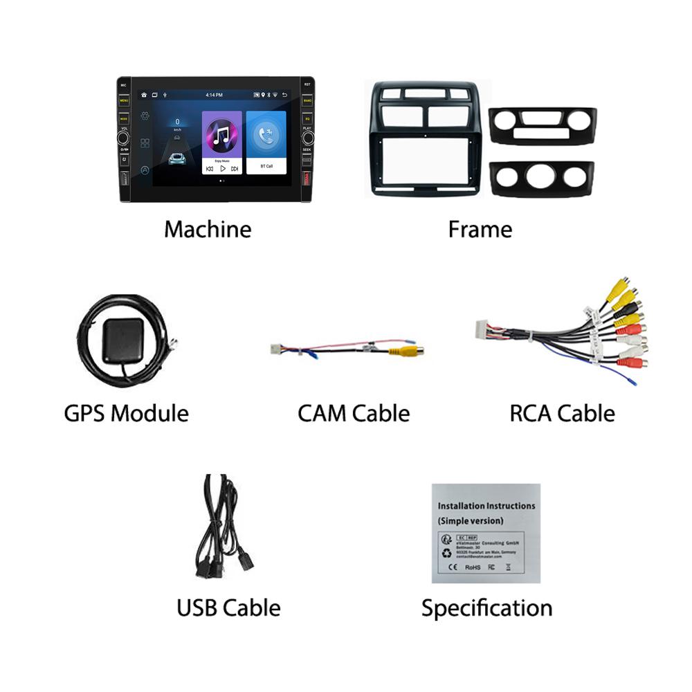 8-дюймовый автомобильный радиоприемник на базе Android для KIA Sportage 2007-2011 с кнопкой, автомобильный мультимедийный плеер, GPS-навигация, WIFI, 2Din, стерео, 1 + 32 ГБ