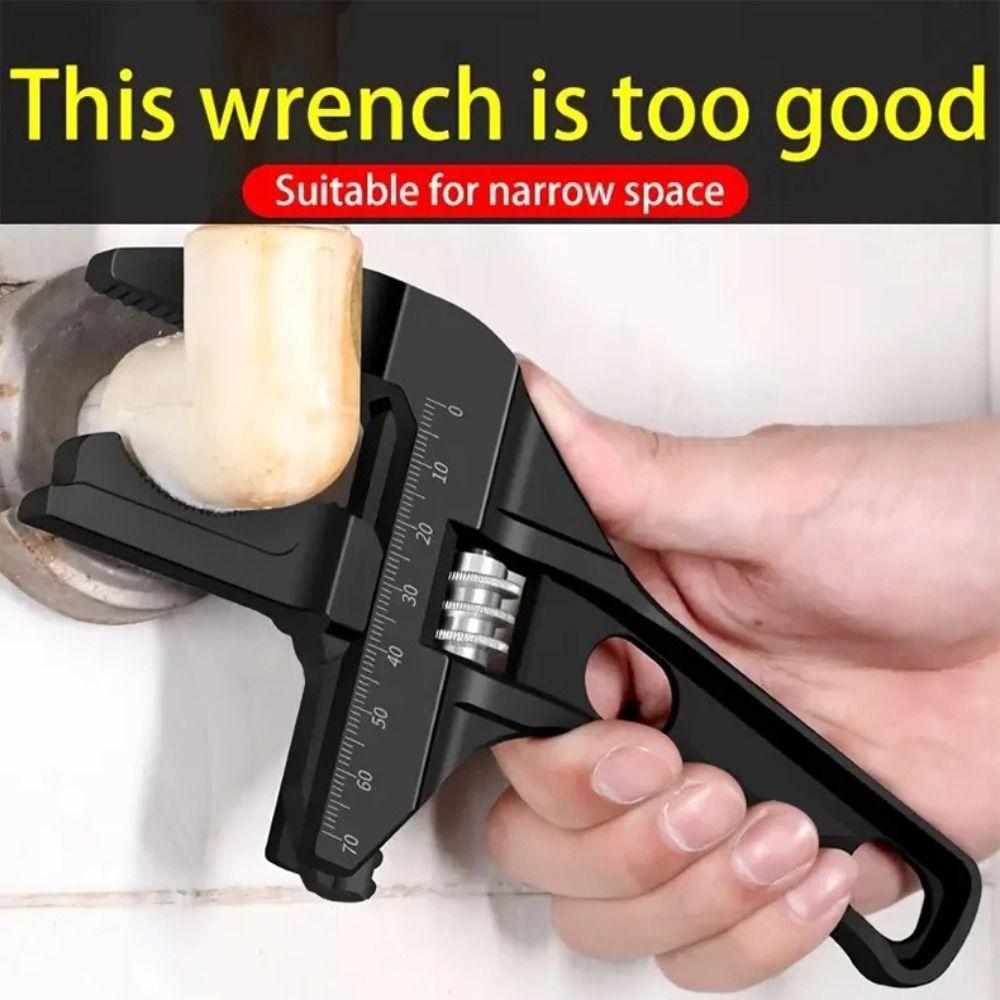 Большой гаечный ключ для ванной комнаты, сантехнический ключ из высокоуглеродистой стали, разводной гаечный ключ для узких мест