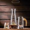 GIANXI 100ml Liquor Dispenser Measuring Pot Wine Bottle Gold Foil Lead-free Crystal Glass Sake Small Container Wine Cup