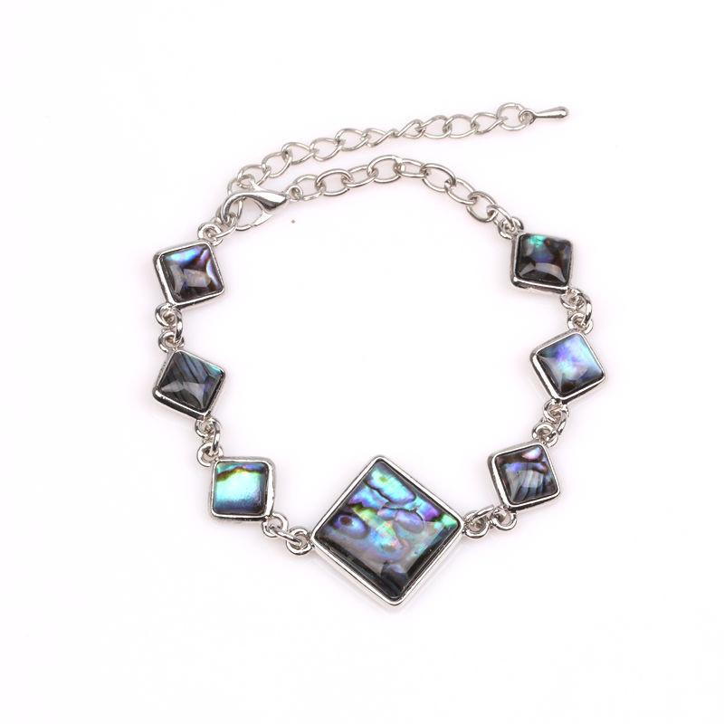 Colorful Abalone Shell Bracelet Rectangular Geometric Bracelet ADM