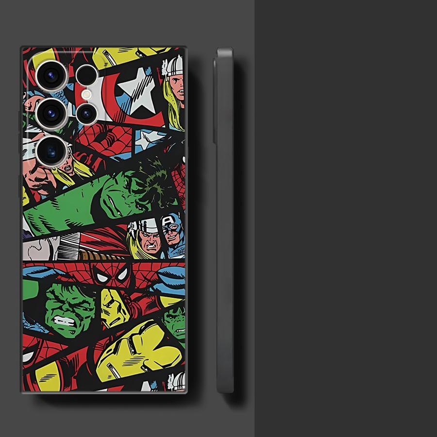 Чехол для телефона Funda для Samsung Galaxy S26 S25 Ultra S20 S24 Plus S21 FE S10 S9 S23 Note 20 Ultra 8 9 10 Аниме Крутой Марвел