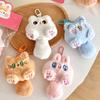 Cartoon Kitty Pendant with Clip Fuzzy Rabbit Bear Girls Brooch Washable Lightweight Bag Schoolbag Shoulder DIY Decoration