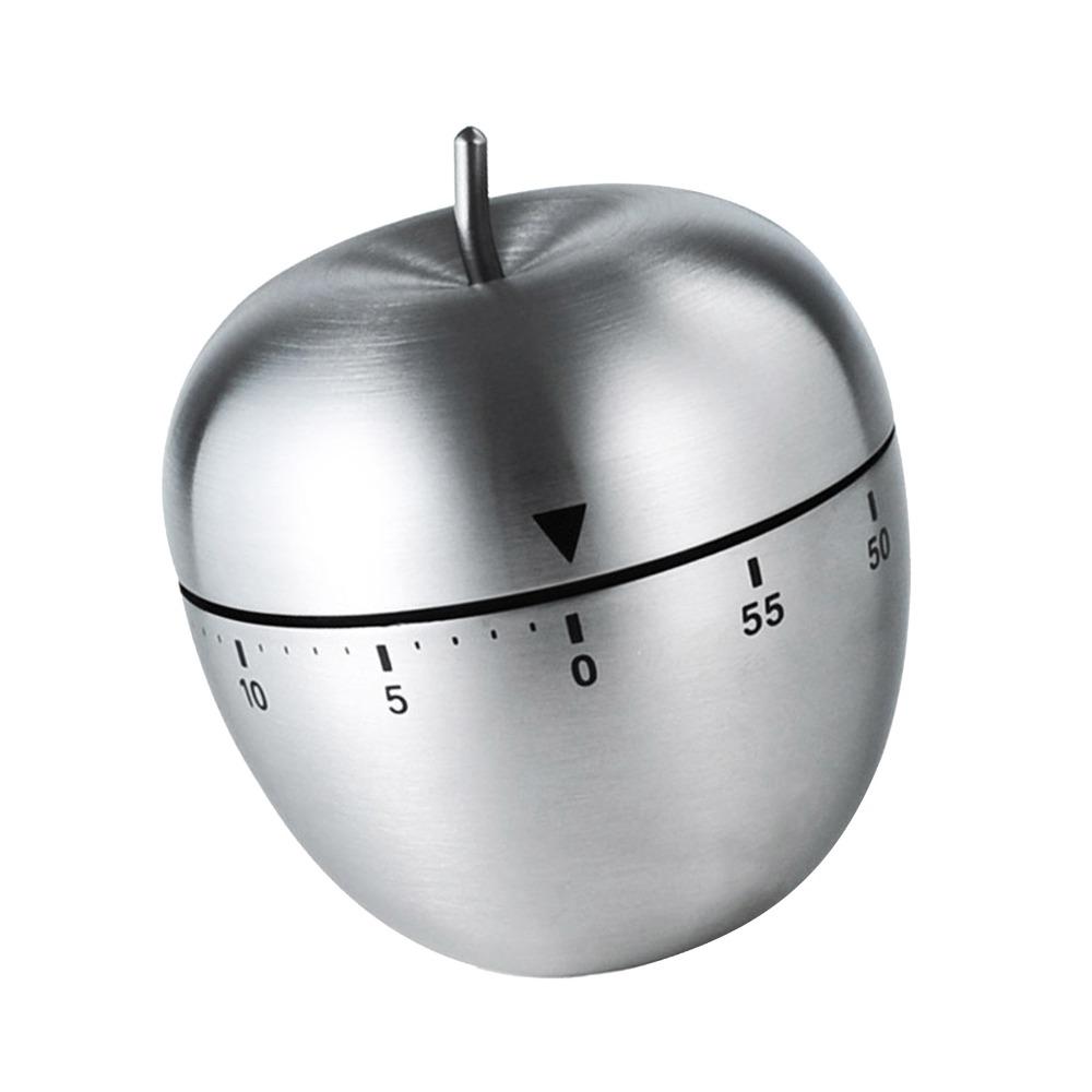 60 Minutes Mechanical Kitchen Timer Stainless Steel Manual Cooking Timer Cooking Baking