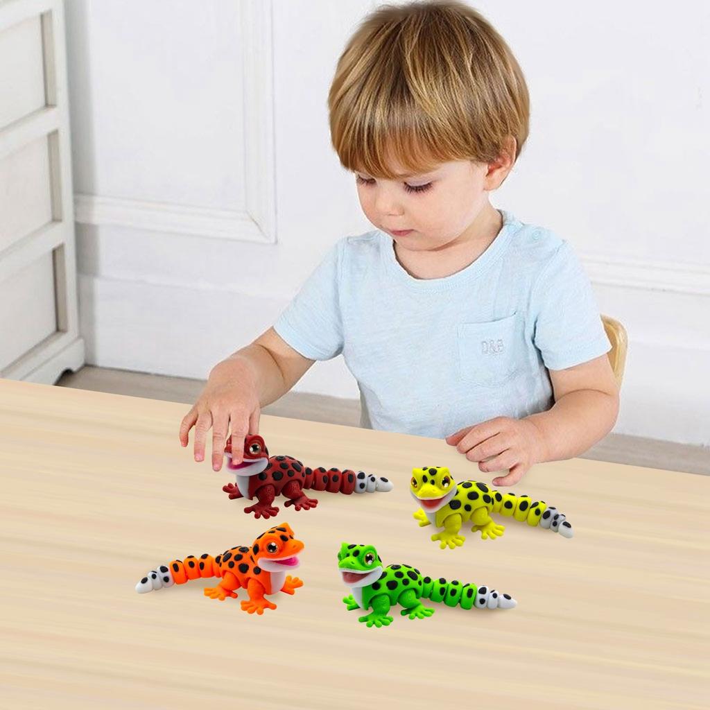 3D-печать многоцветной модели ящерицы, игрушка ручной работы, украшение