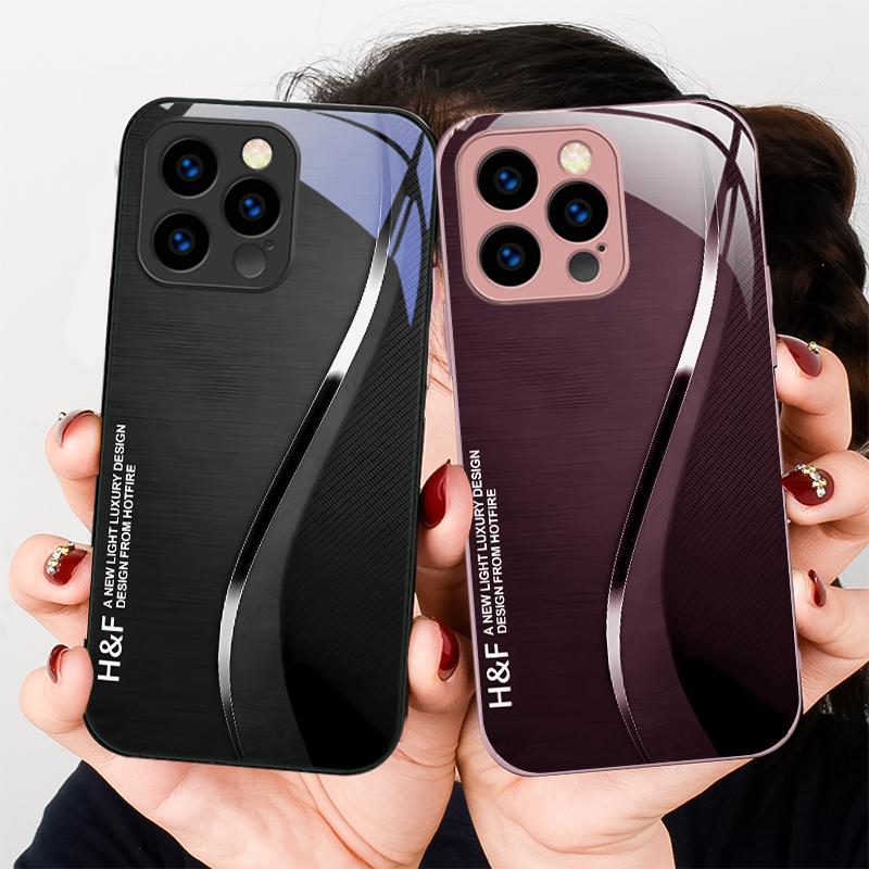 Шелковый чехол с зеленым градиентом Для iPhone 16 E 15 14 13 Plus 12 mini 11 Pro Max XR Xs Max X 7 8 Plus 6 6S 2022 Закаленное стекло