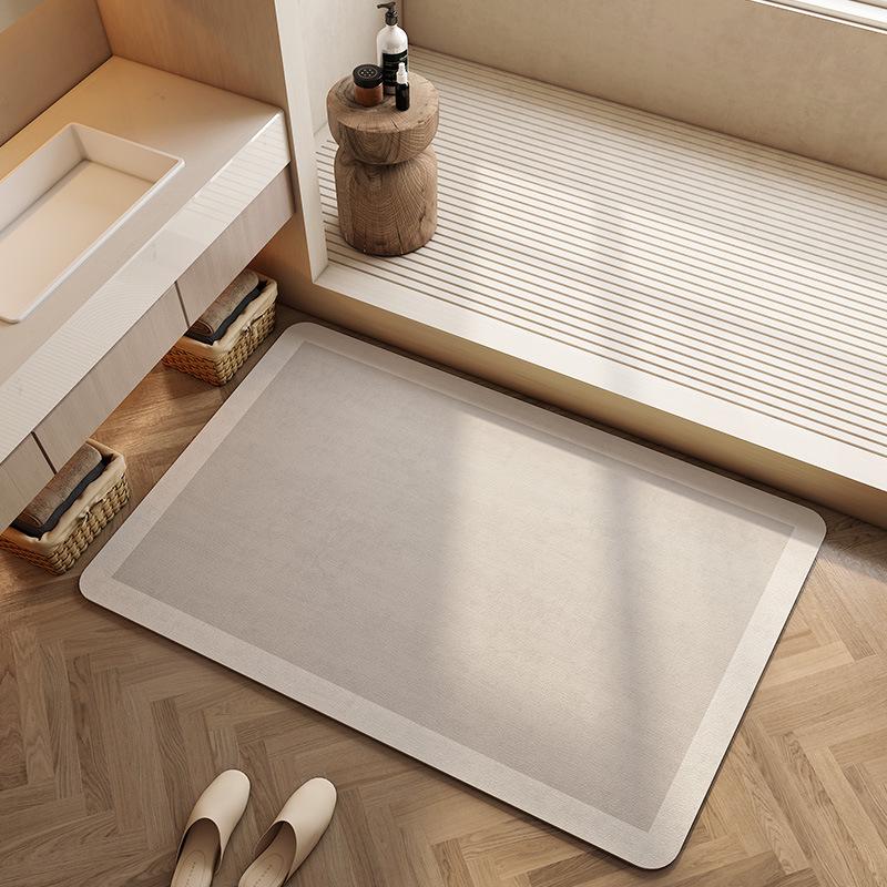 Diatomaceous Earth Absorbent Anti-Slip Bathroom Floor Mat - Quick-Drying & Wear-Resistant Foot Pad
