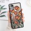 Матовый чехол с цветами для Samsung A05 Funda Galaxy A55 5G A54 A53 A52 A35 A34 A33 A14 A13 A12 A22 A23 A32 A51 A72 A73 M31 Твердый чехол