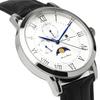Часы Moon Phase Multi Calendar 5 ATM Water Resistant Business Formal Leather Belt Limited Model Silver White [Salvatore Mara] Men's SM21106-SSWH