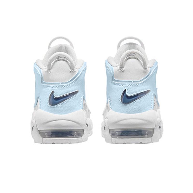 Nike Air More Uptempo Milk White Blue Star, Premium Aesthetic Cushioning Mid top Vintage Basketball Shoes Women's DH9719-100(Team1625-)