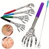 5Pcs Extendable Back Scratcher Heavy Duty Stainless Steel Portable Hard-to-Reach Areas Telescopic Back Scratcher Massager Tools
