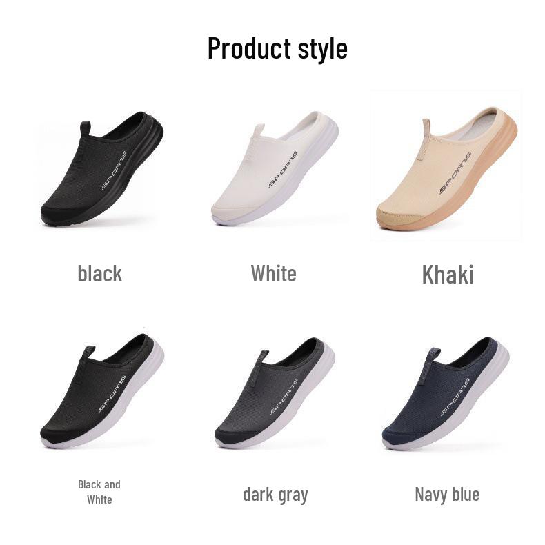 Стильные слипоны-полукеды 2024: Дышащие, Универсальные, Повседневные Ленивые Туфли