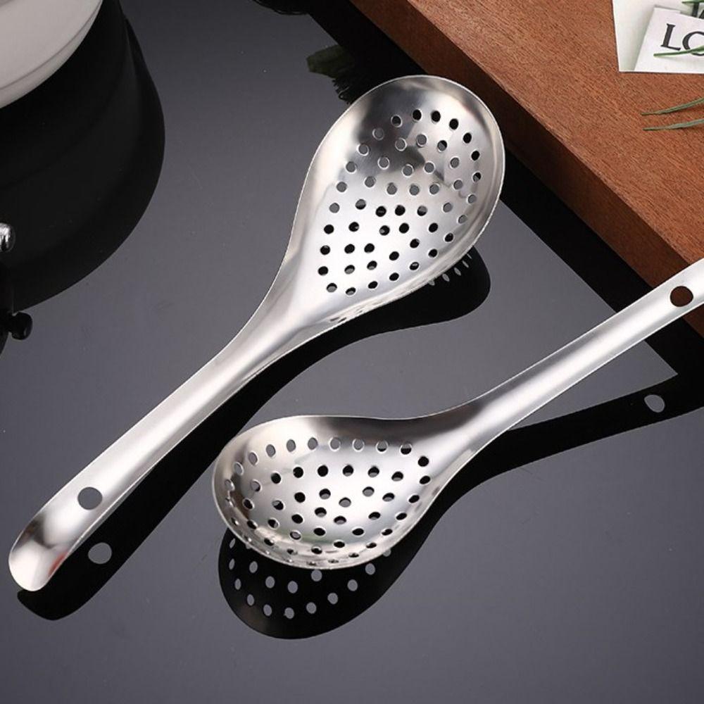 Perforated Strainer Spoon 304 Stainless Steel Food Scoop High Quality Kitchen Colander Spoon