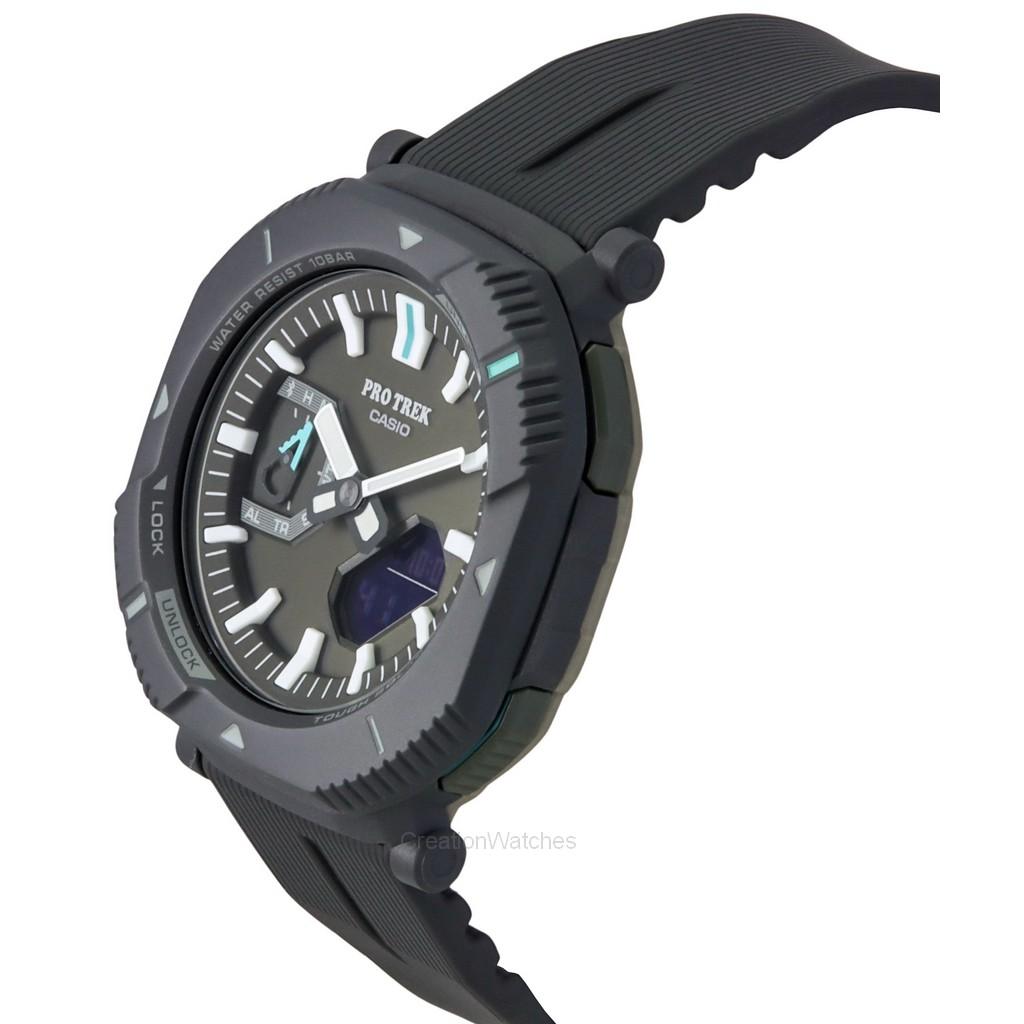 Casio Pro Trek аналоговые цифровые смартфоны Link Resin зеленый циферблат Tough Solar PRJ-B001-1 100M мужские часы