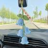 Car Pendant Hand-woven Lily of The Valley Shape Car Pendant Creative Car Rearview Mirror Pendant Women Trendy Car Accessories