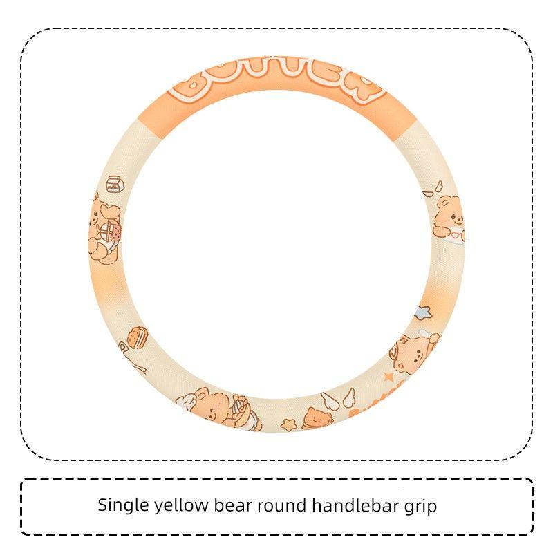 New Car Steering Wheel Cover, Suitable for All Seasons, Cute, New High-End, Breathable, Sweat-Absorbent, Women's Style, High-End Feel, D-Type Car