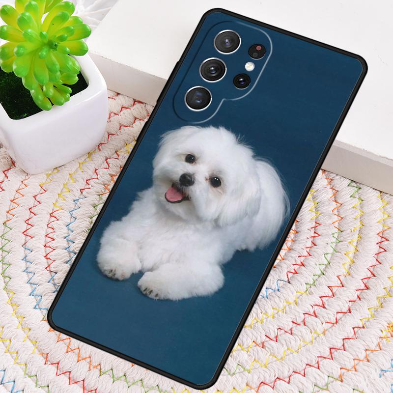Щенки мальтийской болонки Силиконовый чехол для телефона для Samsung Galaxy note 10 pro S26 S25 S24 S23 S22 S21 Plus S25Ultra Capa Cover
