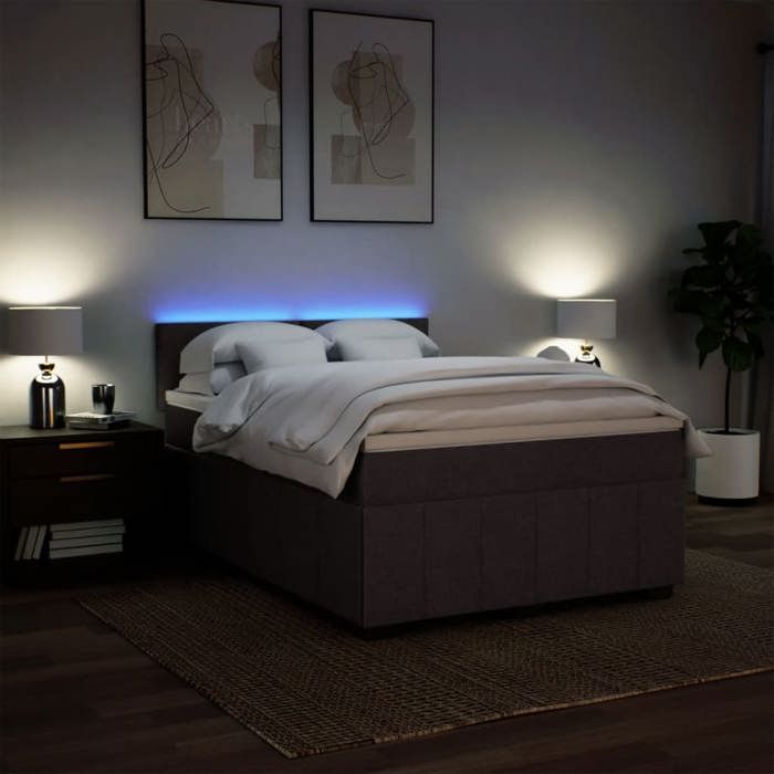 Maison Exclusive - Sommier à lattes de lit avec matelas Marron foncé 140x200 cm