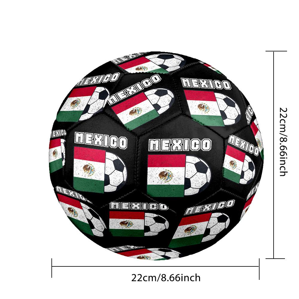 1pc Mexico Soccer Crest Office Size 5 Soccer Ball, Suitable for Practice Matches/tournament Training,Lightweight and Durable mxg7032