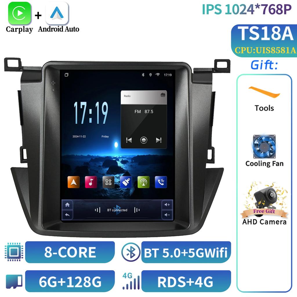 9,7-дюймовый автомобильный радиоприемник мультимедиа видео GPS для Toyota Rav4 2013-2018 Android навигация автомобильный радиоприемник Car play беспроводной экран стерео G