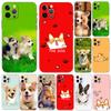 Чехол для телефона с изображением собаки корги и милым животным из мультфильма для iPhone 5 2020se 6 6s 7 8 plus x 10 XR XS 11 12 13 mini pro MAX, черная задняя крышка из ТПУ