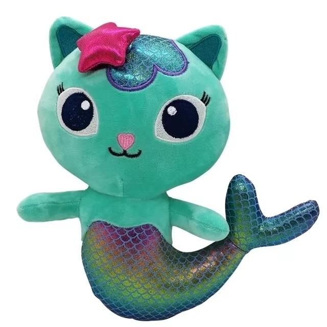 Новейший 8 Stlyes Gabby Dollhouse Мягкая игрушка Mercat Мультяшные мягкие игрушки Русалка Кошка Мягкая кукла Дети День рождения Рождественские подарки