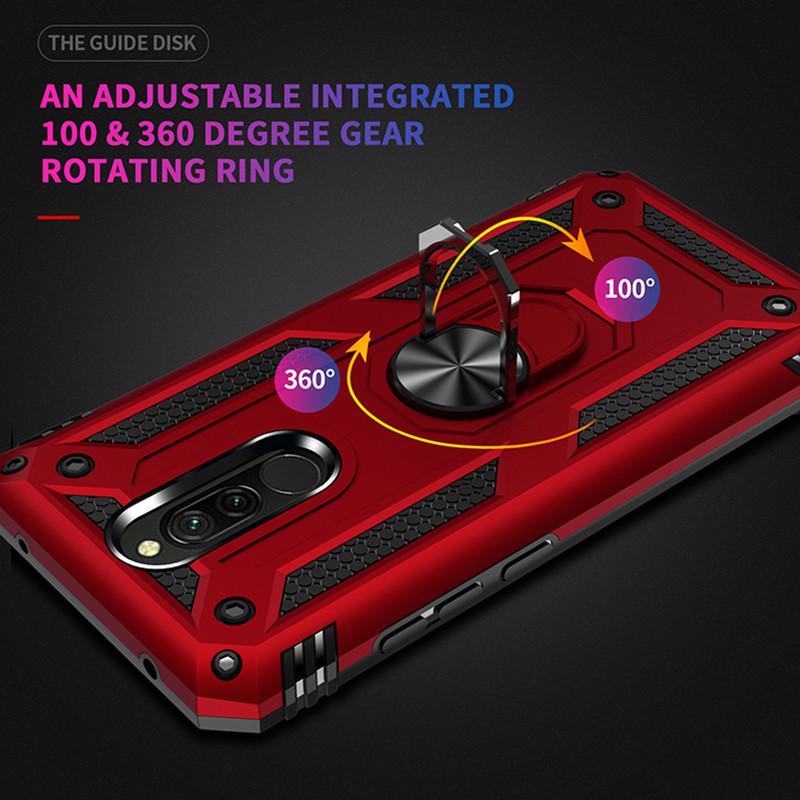 Luxury Armor Shockproof Phone Case for iPhone Samsung Huawei Honor Xiaomi Full Cover Car Magnetic Ring Bumper Back Shell