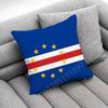 Africa Cape Verde Passport Flag Throw Pillow Case For 45X45Cm 40X40Cm 55X55Cm 50X50Cm 30X30Cm Square Car Pillowcase Shell