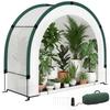 Foldable Small Greenhouse, Portable Green House Mini Greenhouse with Zipper Door, PE Base, 200 x 80 x 164 cm, Green
