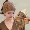 Повязка на голову для родов осень-зима 2024 года, женская, новая ветрозащитная теплая шапка, защита лба, платок для беременных, вязаный шерстяной головной убор