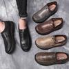 Мужские модные классические удобные легкие повседневные кожаные туфли с модным дизайном, противоскользящая подошва, дышащий дизайн