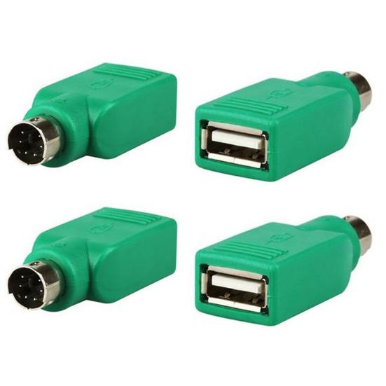 2 шт. USB-адаптер «мама-папа» для PS2, компьютерная клавиатура, мышь