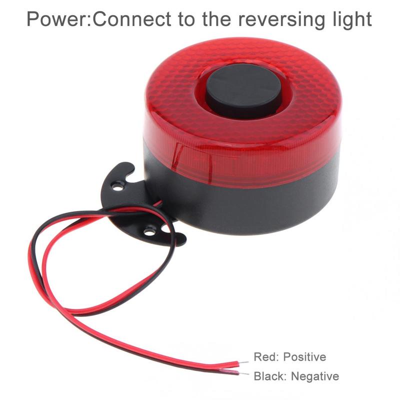 12V / 24V 15W 105dB Reversing Accessories Buzzer Horn Auto Warning Back Up Car Reversing Alarm Speaker Siren with Light